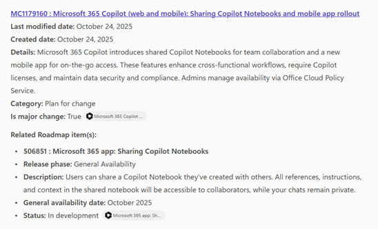 Roadmap Integration Screenshot